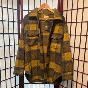 Yellow and Blue Plaid shirt Jacket